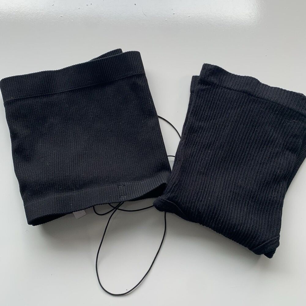 Lot Of 2 Urban Outfitters Ribbed Tank Top Sz.L And Seamless Bra Top Sz.XL Black